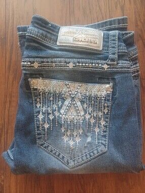🩵🦅🤍Grace in LA Thunderbird Bootcut Jeans 28x32